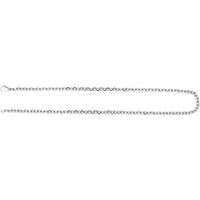 Premium Titanium 5.5 mm Diamond-Cut 8" Chain - Elegant Luxury Jewelry