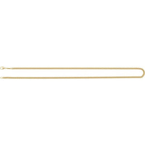 14K Yellow Gold 2.9 mm Curb Chain - Elegant 8 Inch Design