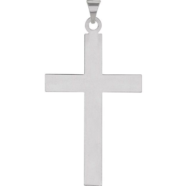 18K Yellow Gold, 18x12 mm Elegant Cross Pendant - Luxurious Design