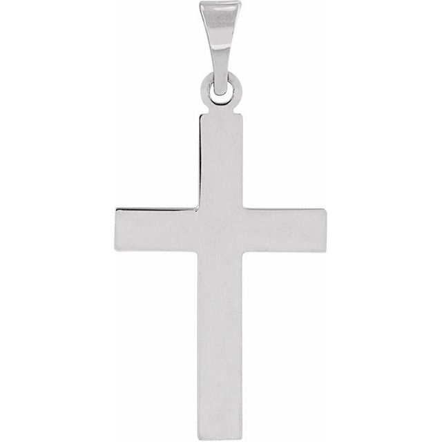 18K Yellow 18 x 12  mm Cross Pendant