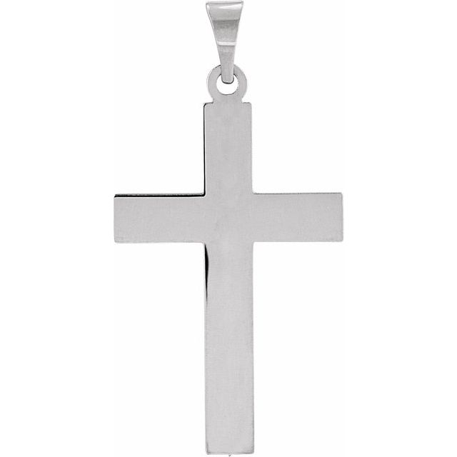 18K Yellow Gold, 18x12 mm Elegant Cross Pendant - Luxurious Design