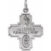 Sterling Silver 25x24  mm Four-Way Cross Medal 24