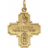 Sterling Silver 25x24  mm Four-Way Cross Medal 24