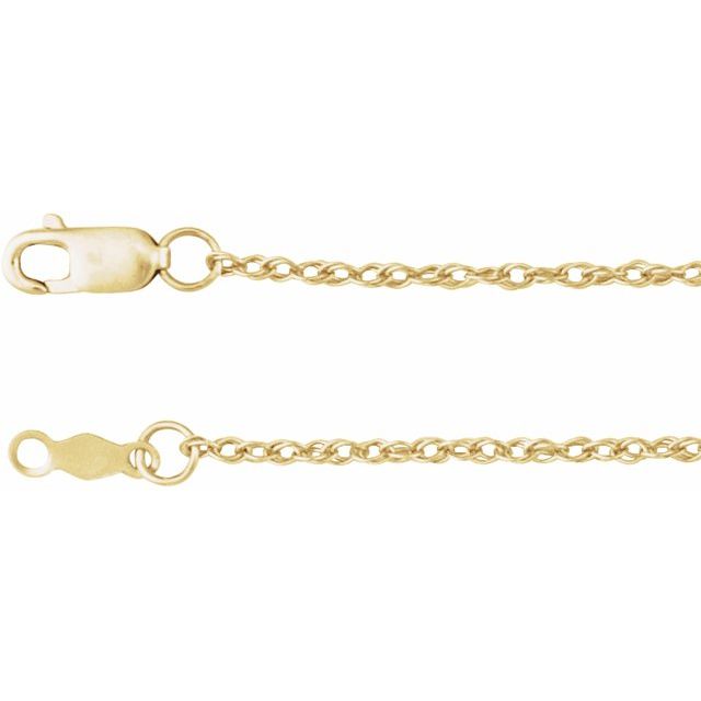 Rope Chain Bracelet with Polished Finish and Lobster Clasp in 14K Gold