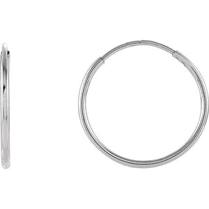 14K Gold Endless Hoop Earrings - Options Available