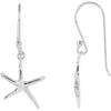 Sterling Silver Starfish Design Backless Earrings - Ocean-Inspired Chic