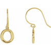 14K Yellow Gold Backless Circle Earrings â€“ Elegant Polished Design