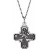 Sterling Silver 25x24  mm Four-Way Cross Medal 24