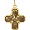 Sterling Silver 25x24  mm Four-Way Cross Medal 24