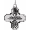 Sterling Silver 25x24  mm Four-Way Cross Medal 24