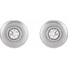 Silver 1/5 CTW Natural Diamond 3 mm Puffed Stud Earrings