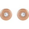 14K Rose Gold 1/5 CTW Natural Diamond Stud Earrings