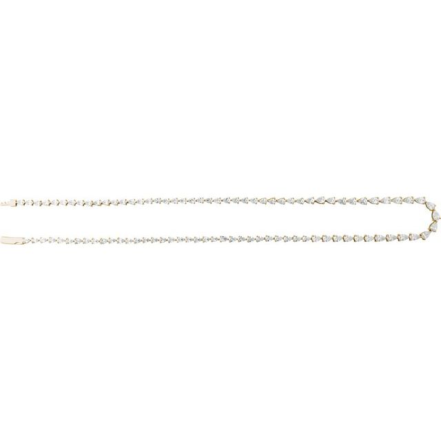 14K Yellow Gold, 4.7x3.1 mm Pear Lab-Grown Diamond 10 CTW Necklace