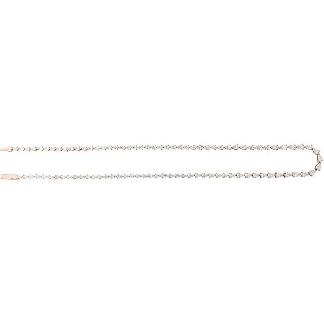 14K Yellow Gold, 4.7x3.1 mm Pear Lab-Grown Diamond 10 CTW Necklace