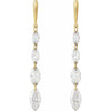 14K Yellow Gold 1.5 CTW Lab-Grown Diamond Drilled Earrings