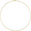 14K Yellow Gold, 1.7 mm Satellite Bar Cable 16