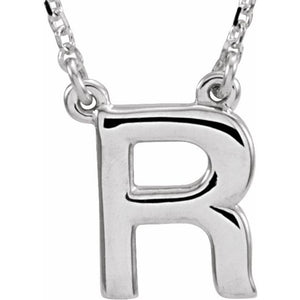 Block Initial Necklace