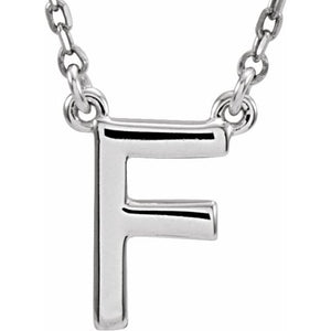 Block Initial Necklace