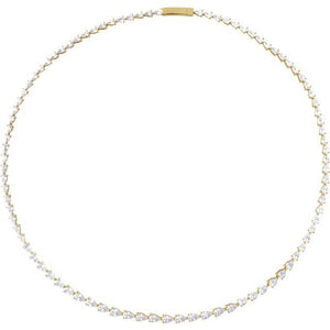 14K Yellow Gold, 4.7x3.1 mm Pear Lab-Grown Diamond 10 CTW Necklace