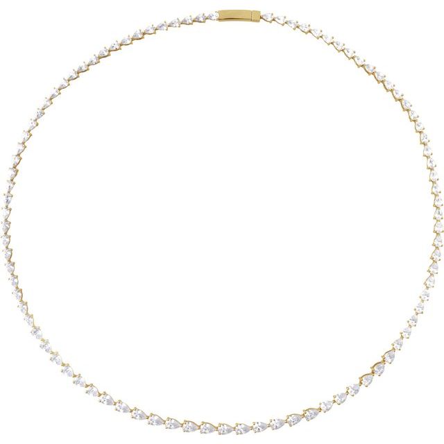 14K Gold Lab-Grown Diamond Line Necklace