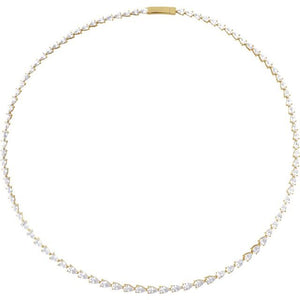 14K Gold Lab-Grown Diamond Line Necklace