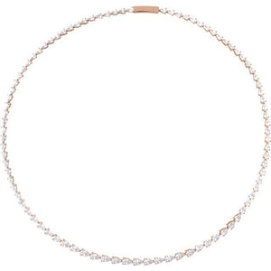 14K Gold Lab-Grown Diamond Line Necklace