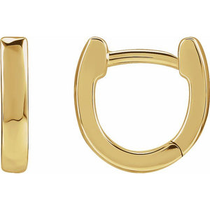 Platinum Hinged Hoop Earrings