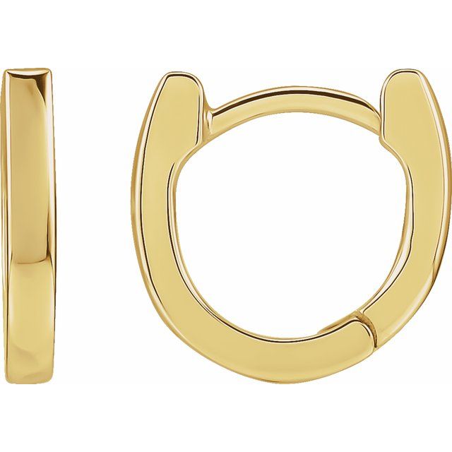 Platinum Hinged Hoop Earrings