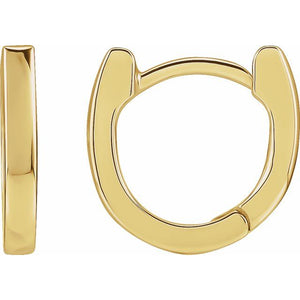 Platinum Hinged Hoop Earrings