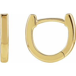 Platinum Hinged Hoop Earrings