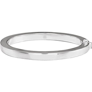 14K Gold Square Tube Hinged Bangle Bracelet