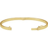 14K Yellow Gold 7x5 mm Hinged Bangle Bracelet - Modern Design