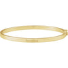 14K Yellow Gold 7x5 mm Hinged Bangle Bracelet - Modern Design