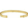 14K Yellow Gold 7x5 mm Hinged Bangle Bracelet - Modern Design