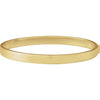 14K Yellow Gold 7x5 mm Hinged Bangle Bracelet - Modern Design