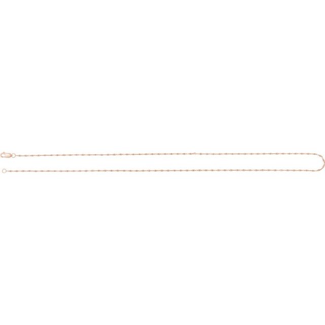 14K Yellow Gold, 1.5 mm Keyhole 16" Chain - Elegant Design