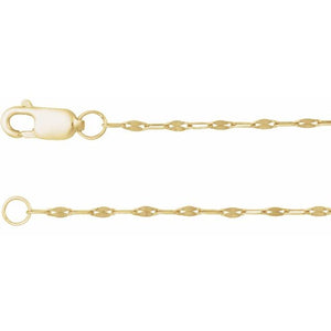 Keyhole Chain Bracelet Crafted in 14K Gold