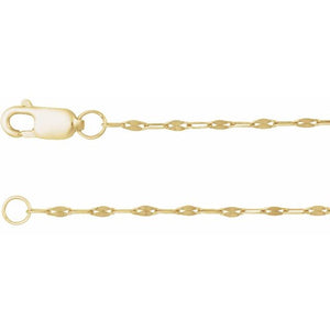 14K Yellow Gold, 1.5 mm Keyhole 16