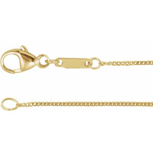 14K Yellow Gold, 0.8 mm Diamond-Cut 7