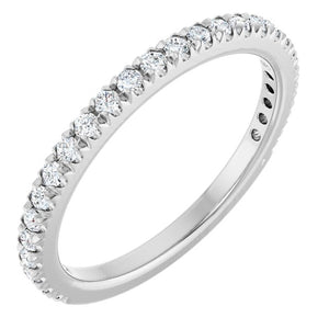14K Gold & Platinum Lab-Grown Diamond French-Set Anniversary Band - Options Available