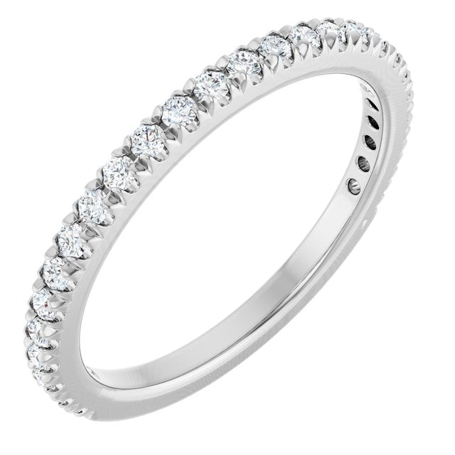 14K Gold & Platinum Lab-Grown Diamond French-Set Anniversary Band - Options Available