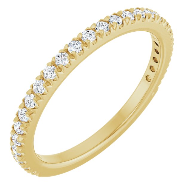 1/3 CTW Lab-Grown Diamond French-Set Anniversary Band Crafted in 14K Gold & Platinum