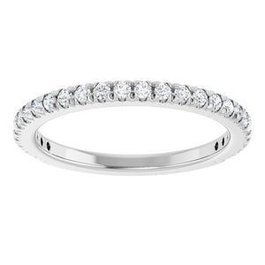 14K Gold & Platinum Lab-Grown Diamond French-Set Anniversary Band - Options Available
