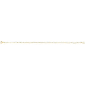 18K Yellow Gold 2.4 mm Paperclip 7