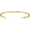 14K Yellow Gold 7x5 mm Square Tube Hinged Bangle Bracelet