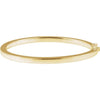 14K Yellow Gold 7x5 mm Square Tube Hinged Bangle Bracelet