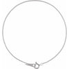 Platinum 1 mm Curb Chain - 7 Inch Elegant Bracelet