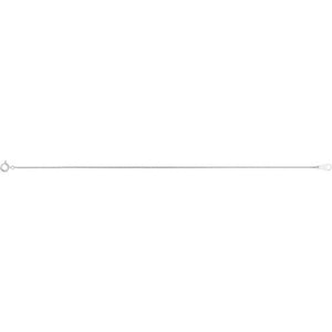 Platinum 1 mm Curb Chain - 7 Inch Elegant Bracelet