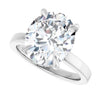 Platinum Solitaire plus Hidden Halo Diamond Engagement Ring