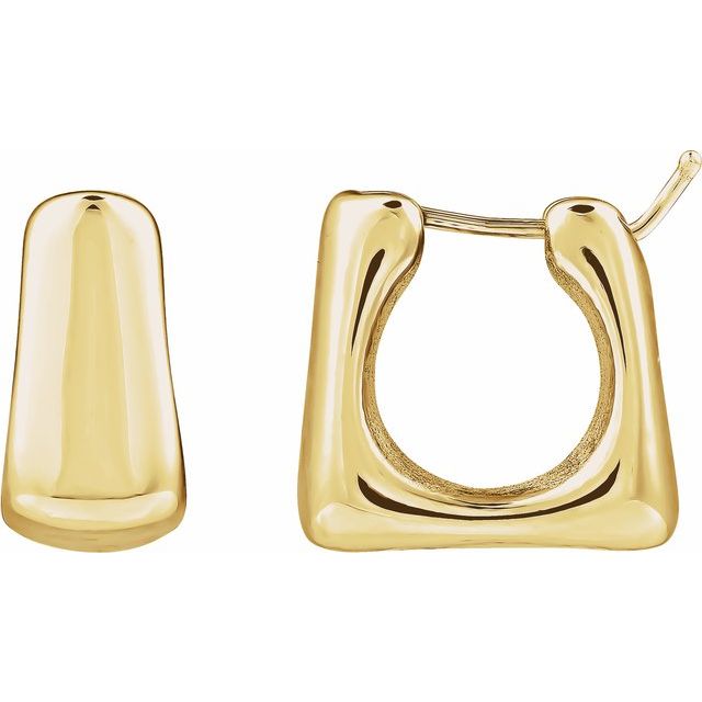 14K Gold Electroform Hoop Earrings - Options Available